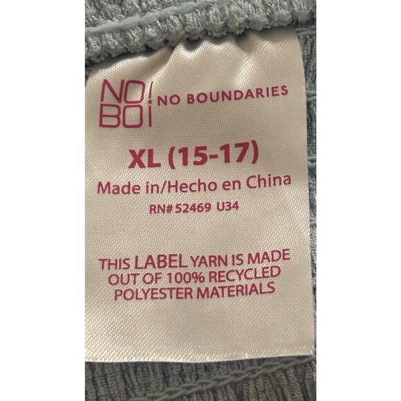 No Boundaries Textured Cami & Short Set 2 Piece Womens Size XL Freshwater Blue - Picture 4 of 14